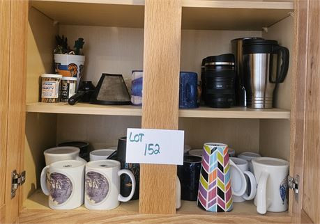 Cupboard Cleanout- Assorted Mugs, Travel Mugs, & More