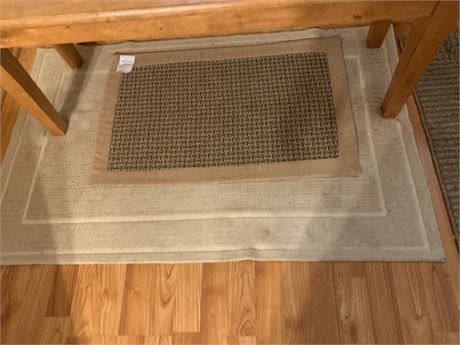 Neutral Color Floor Rug Set of 3