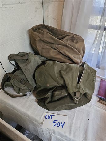 Mixed Size Canvas Military Bags