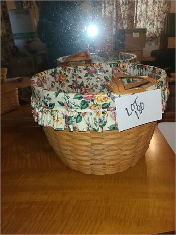 Longaberger 1999 Corn Basket with Liner