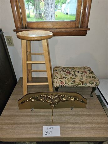 Wall Shelf, Floral Stool & More