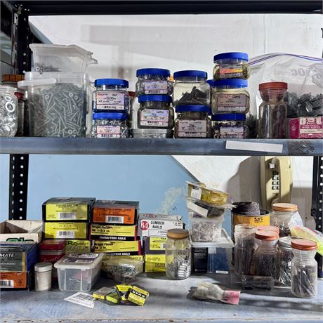 2-Shelf Cleanout - Fasteners/Parts//Nails/Screws/Taps and More