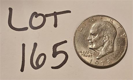 1978 D Eisenhower Dollar- Error Strike Filled In "D"