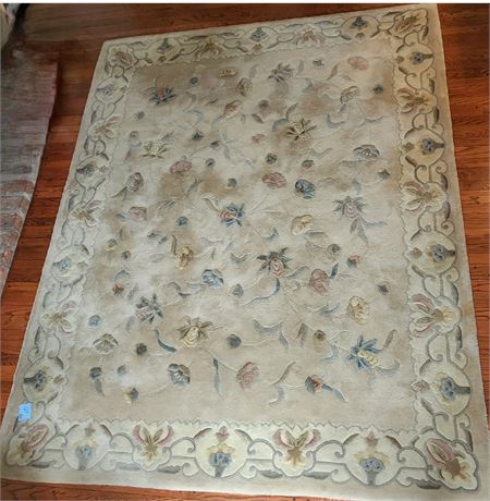 Floral Abusson Wool 5' x 8' Area Rug