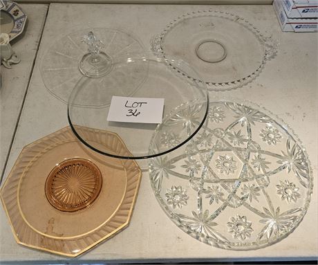 Mixed Serving Plates- Candlewick, Rose Point & More