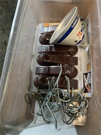 Hardware Lot - Door Stoppers, Peg Hooks & More