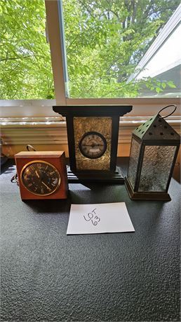 Colonial Clock, Candle Lantern, Plymouth Electric Clock