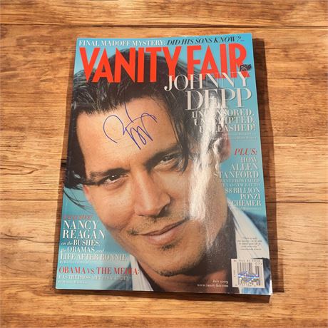 July 2009 Vanity Fair Magazine With Cover Autographed By Johnny Depp (With LOA)