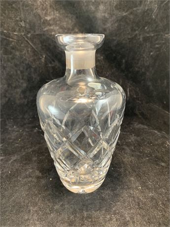 Vintage MCM Antique Cut Crystal Clear Glass Vase Or Decanter