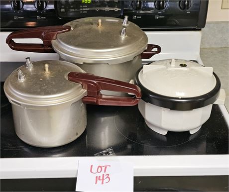 Pressure Cookers Size & Maker Vary