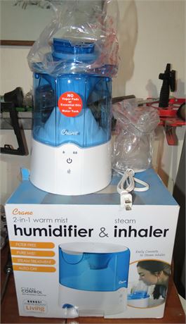 Crane 2 in 1 Warm Mist Humidifier & Steam Inhaler