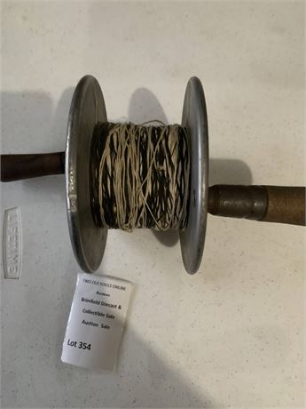 Vintage Belden Mfg. Co Metal Fishing Spool No. 64 Chicago, USA