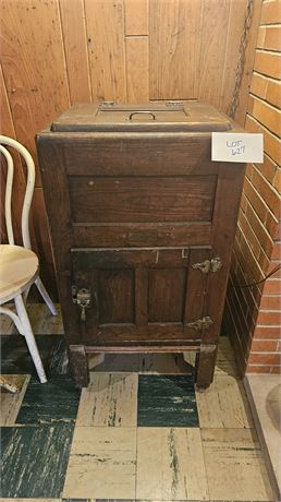 Antique Buffalo Wood Ice Chest