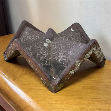 Old Architectural Clay Chimney Cap - 13 x 17"