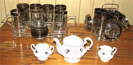 25th Anniversary Glassware, Teapot, Etc