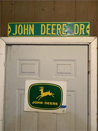 Set Of 2 John Deer Signs