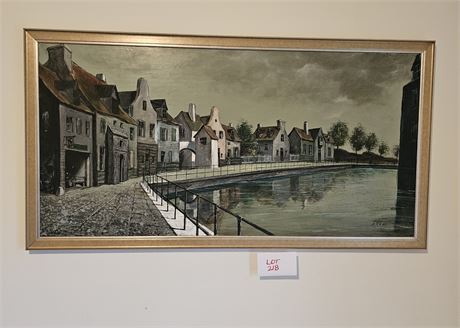 Fritz Thaulow "Channel With Watermill" Framed Art Print