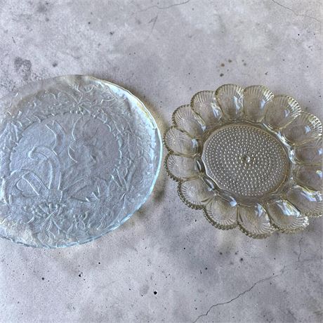 Indiana Glass Company Hobnail Clear Deviled Egg Platter