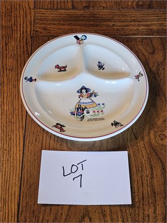Vintage Shenango "Mistress Mary Quite Contrary" Child Plate