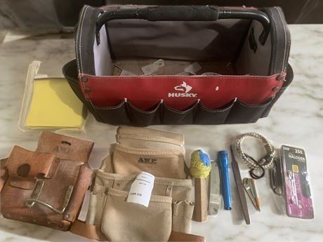 Husky Tool Caddy With Contents