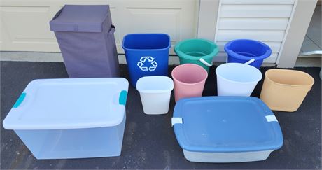 Storage Totes, Cans, Buckets