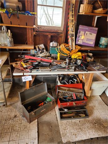 Tool Cleanout: Craftsman Drill/Spot Light/Levels/Hand Tools/Hardware & Much More