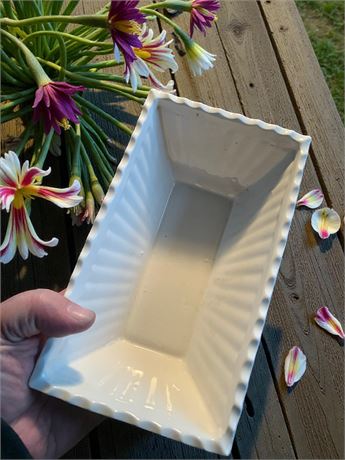 Napco White Ceramic Oblong Jardiniere Planter Lot of 6