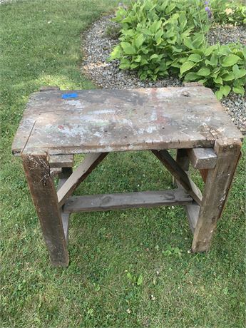 Vintage Wood Work Table/Workshop Table