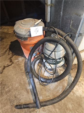 Bucket Sweeper/Vac & All Around Shop Vac