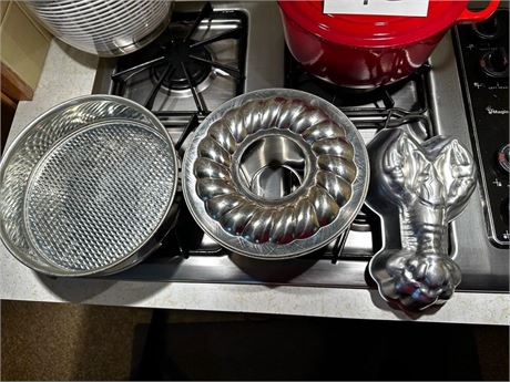 Vintage Baking Pans- Lobster, Bundt and Spring Form