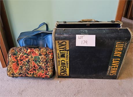 Mixed Vintage Luggage- Samsonite Hardcover 2 Piece Set & More