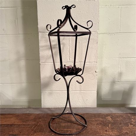 Scrolled Metal Gothic Style Candle Holder