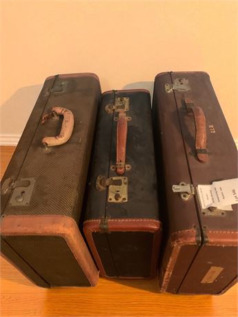Vintage Suitcase Lot of 3