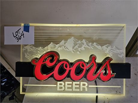 Coors Lighted Beer Sign