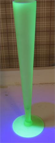 Green Glass Uranium Glass Vase
