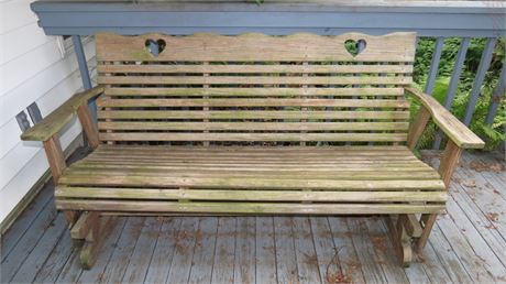 Wood Glider Bench