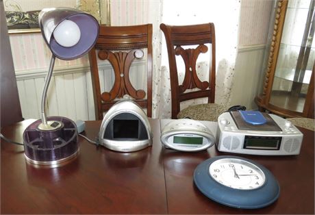 Clock Radios, Clock, Desk Lamp