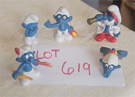 Vintage Schleich Peyo Mixed Smurf Figurines 80's Original PVC Smurfs