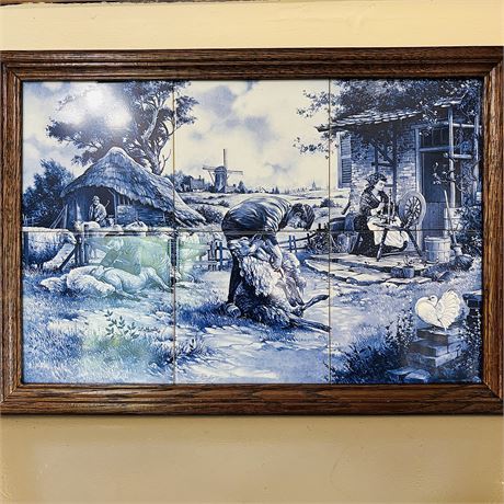 J.C. Van Hunnik Dutch Tile Art - 20 x 14"