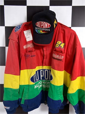 Jeff Gordon #24 Dupont ADULT Racing Jacket Sz 2XL & Hendrick Racing Hat
