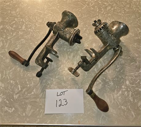 Antique Meat Grinders- Wards & Boyertown