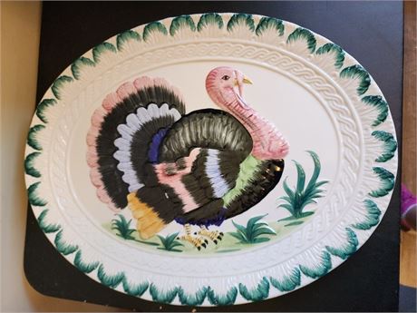 Hand Painted Turkey Platter