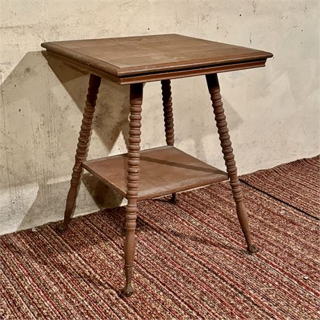 Antique Glass Ball and Claw Spindle Leg Table