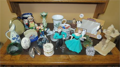 Shelf Cleanout: Collectibles, Figurines, Frames, etc