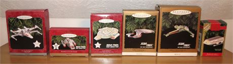 Hallmark Star Trek, Star Wars Christmas Ornaments