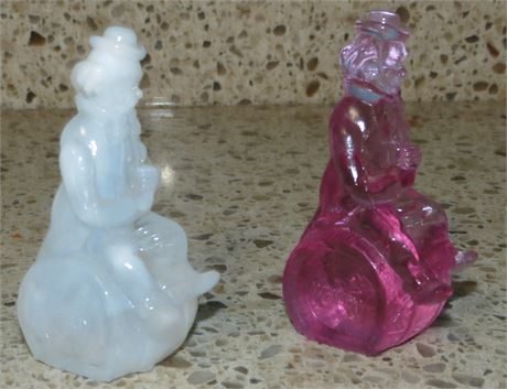 Mosser Glass "Whity" "Ziggy" Figurines