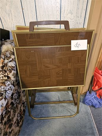 Vintage TV Tray Set