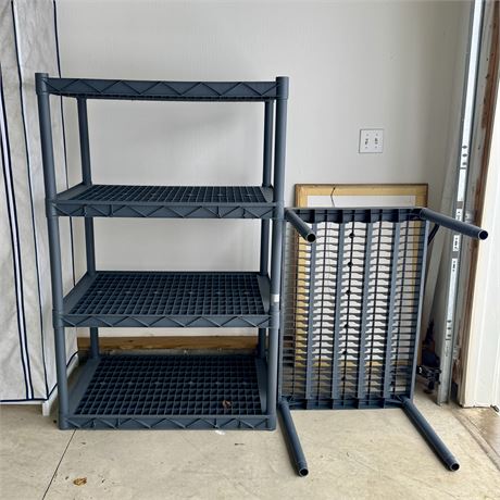 5-Tier Plastic Shelving - Approx. 35.5x23.75x76”H