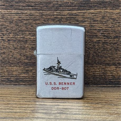 1950's Korean War Era U.S.S. Benner DDR-807 Marksman Lighter