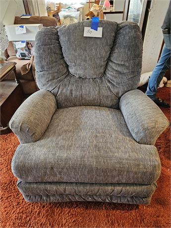 Solid Blue Rocker Recliner